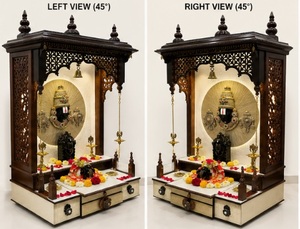 Trendy Hindu Temple Design for Home South Indian Style Lord Venkateswara Pooja <b>Mandir</b> for Home Traditional Pooja Unit Storage - Product Image 5