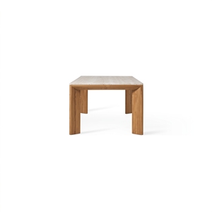 Table à manger en teck massif de luxe sur mesure avec plateau en travertin, 8 places, meubles de patio intérieur/extérieur, fournisseur direct d'usine de Jepara - Product Image 4