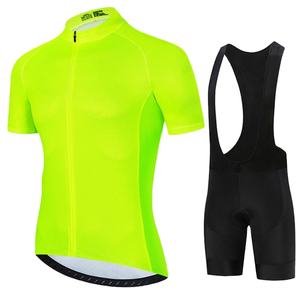 Ensemble de maillot de cyclisme pour homme avec logo personnalisé, motif géométrique multicolore, manches courtes, avec short à bretelles rembourré pour le cyclisme sur route - Product Image 4