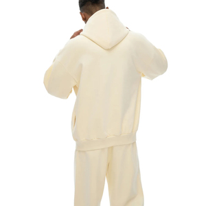 เสื้อฮู้ดดี้โอเวอร์ไซส์แบบเรียบสำหรับผู้ชายและผู้หญิง |   เสื้อฮู้ดผ้าฝ้ายเนื้อนุ่มทรงหลวมสไตล์สตรีทแวร์ - Product Image 3