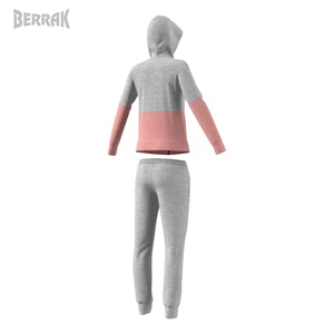 Zhirigin — ensemble survêtement manches longues pour femmes, T-shirt taille haute à lacets, couleur unie, 2 pièces, 2021 - Product Image 2