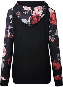 Sudadera Casual Personalizada para Mujer, Manga Larga, Lisa, Ligera, Holgada, con Bolsillo, Sin Cordón - Product Image 2