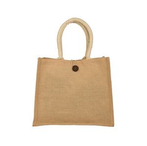 Wholesale Eco-Friendly Materials Recycled 100% Jute <b>Bags</b> Blank Burlap Jute <b>Tote</b> <b>Bags</b> <b>With</b> Handles Custom Printed Logo - Product Image 1