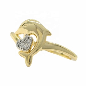ขายร้อนอินเทรนด์ขัดเงาสูง 925 เงินสเตอร์ลิงด้วยZirconia Dolphinเงินแหวนเครื่องประดับแฟชั่นสําหรับสาวๆ - Product Image 2