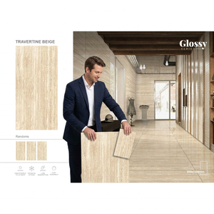 Prix usine carreaux de marbre 600*1200MM à l'intérieur mat émaillé gris blanc carreaux de sol en porcelaine antisalissure faible absorption d'eau - Product Image 1