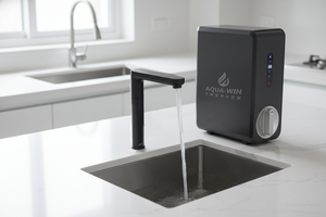 Sistema de Ósmosis Inversa de Flujo Directo Aqua-Win con Agua Caliente - Negro, para Encimera y Debajo del Fregadero, Sin Tanque, 600 GPD - Product Image 5