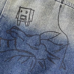 Chaqueta de Mezclilla con Degradado para Niños, Nueva Colección de Primavera, de Alta Calidad, con Estampado de Grafiti, a la Moda, Elegante - Product Image 3