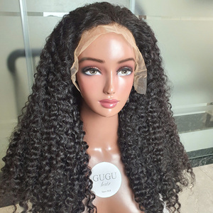 Peluca de Cabello Humano HD de 32 Pulgadas con Frente de Encaje, Cabello Virgen Birmano Rizado Natural, Ondulado Profundo, Estilo Afro, Venta al Por Mayor - Product Image 1