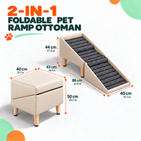 Rampe pliable en bois massif pour petits chiens et chats, escalier antidérapant pour chien, repose-pieds pour canapé, pouf, siège, rangement facile, accessoire pour animaux de compagnie