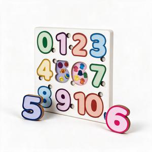 Toysaga Puzzle en bois avec chiffres 0-10, jouet éducatif pour 2-4 ans, unisexe - Product Image 3