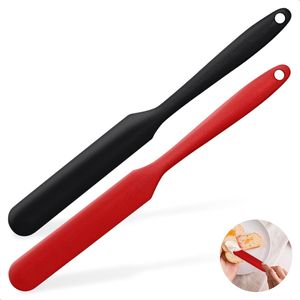 Silicone <b>Jar</b> Scraper with Long Handle <b>for</b> <b>Jam</b> Spreading Peanut Butter Kitchen Spatula <b>for</b> Baking Cake Icing Baking & Pastry Tool - Product Image 1