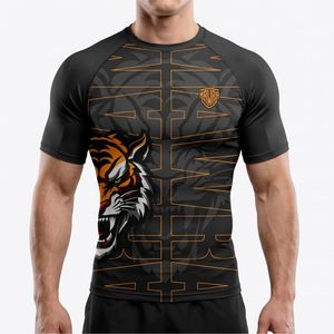 Maillot de compression sublimé de haute qualité Mawra pour entraînement en salle de sport, combat MMA, unisexe - Product Image 1