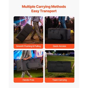 Borsa Leggera per Batteria Elettronica 600D Imbottita con Ruote, Ampio Interno 36.2 X 16.5 X 16.1 Pollici - Product Image 5