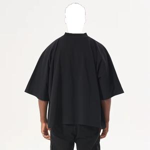 High Quality Spandex/Polyester Heavyweight Regular Fit Men's Hip Hop T-Shirts with Front Custom Logo Breathable Quick Dry - Product Image 4