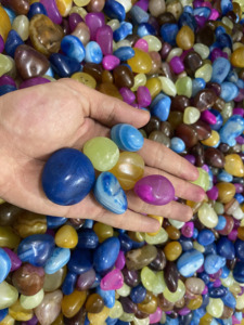 Wholesale Polished Oval Pebble Crystal Tumble Stones Multicolor Home Decoration Semi-Precious Stone <b>Crafts</b> - Product Image 6