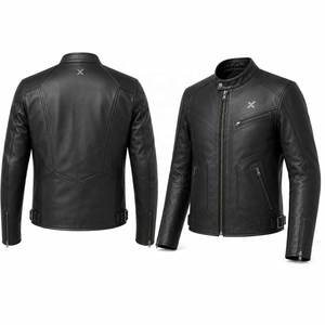 Veste de moto en cuir classique moderne |   Vert charbon noir |   Fabricant OEM ODM |   Qualité de conception haut de gamme |   Vêtements de course | - Product Image 3