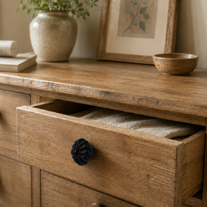 Poignée de meuble en fer naturel en forme de fleur pour tiroir, armoire, commode, chambre à coucher, quincaillerie de meubles |   Poignées décoratives - Product Image 3