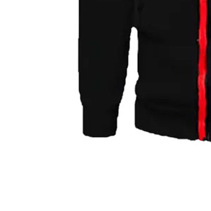Ensemble de survêtement sportif pour homme, noir à pois rouges, à capuche, manches longues, fermeture éclair, respirant, pour l'automne - Product Image 6