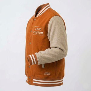 2026 Premium Custom Autumn Casual <b>Varsity</b> <b>Jacket</b>-Woven Stand Collar Zipper Front 100% Cotton Men's <b>Jackets</b> - Product Image 5