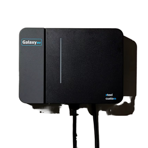 MD SYSTEM Galaxy 7kW EV Prise de charge murale Utilisation en extérieur IP44 Étanche avec boîtier en acier noir Chargement rapide Affichage LED - Product Image 3