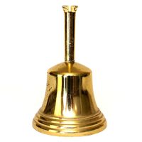 Authentic Brass Hand Bell Crafted By Skilled Makers For Ritualistic And Decorative Needs