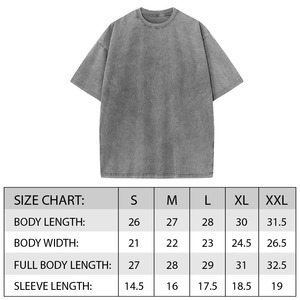 230 Gsm Men Vintage Solid 100% Cotton High Quality Custom <b>Logo</b> Heavyweight Faded Stone Washed Acid Wash Oversized Men's T-Shirts - Product Image 6