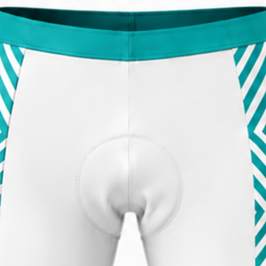 Ensemble maillot et short de cyclisme blanc turquoise, manches courtes, fermeture éclair intégrale, respirant, rembourré, pour équipe de course cycliste, entraînement, performance sportive - Product Image 5