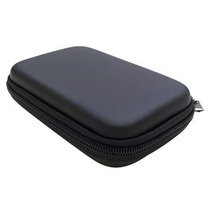 Étui à lunettes rectangulaire semi-rigide noir avec fermeture éclair, style simple, étui de rangement en EVA - Product Image 1