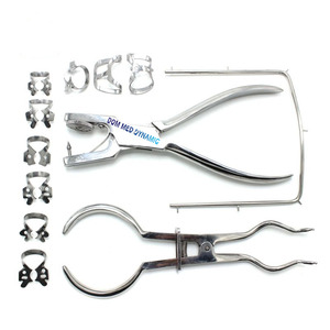 Dental Rubber Dam Set Perforator Puncher Pliers Split Ring Forceps Stainless Steel <b>Tooth</b> Isolation Orthodontic Lab Power - Product Image 1