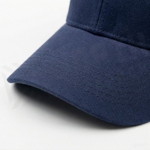 <b>Navy</b> Blue 6-Panel <b>Baseball</b> <b>Cap</b> Unisex Fitted Cotton Twill Casual Hat Solid Color Adult Size 58-60CM - Product Image 4
