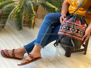 กระเป๋าหนังหูรูดของผู้หญิง,กระเป๋าสะพายไหล่ผ้าแจ็คการ์ดแฮนด์เมดมีสไตล์ - Product Image 3