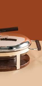 Premium Wood Buffet Food <b>Warmer</b> Chafing Dish Polished Texture Durable Non-Toxic Dishwasher Safe Professional Modern Luxury - Product Image 5