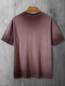 T-shirt Homme Original en Polyester/Coton 240 Grammes, Coupe Ample, Dégradé Bicolore, Effet Délavé et Vieilli, Style Rétro - Product Image 2