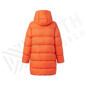 เสื้อแจ็คเก็ตมีฮู้ดแบบหนา แขนยาว สีส้ม สำหรับฤดูหนาว บุด้วยใยโพลีเอสเตอร์ สีพื้น เสื้อโค้ทขนเป็ดสำหรับผู้หญิง - Product Image 2