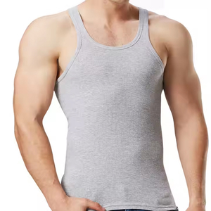 Camisetas sin Mangas Personalizadas para Hombre, Precio de Fábrica al por Mayor, Transpirables, de Color Sólido, Ligeras, de Poliéster/Algodón, Estilo Casual Elegante - Product Image 5