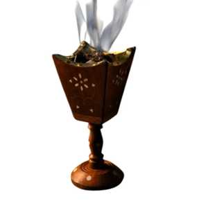 Brûleur à Bakhoor de Luxe en Marbre et Métal Doré avec Couvercle Filigrané, Support d'Encens Arabe Oud de Qualité Supérieure pour Hôtels et Halls - Product Image 5