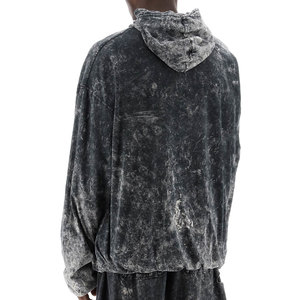 Sudadera con Capucha Desgastada de Algodón French Terry, Estilo Vintage, Lavado Ácido, para Hombre, Precio al por Mayor, MOQ Bajo - Product Image 3