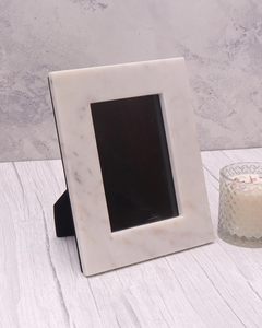 Premium White Marble Photo <b>Frame</b> with Sleek Modern <b>Design</b> for Lightweight Handmade <b>Wall</b> Mount <b>Frame</b> for Gifts & Dcor - Product Image 4