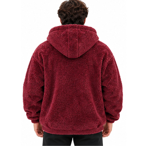 Custom <b>Sherpa</b> <b>Fleece</b> Pullover Hoodie <b>Men</b> Women Soft Warm Winter Plush Hooded Sweatshirt Casual Fashion Outdoor Clothing Supplier - Product Image 5