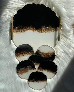 Bandeja de Servicio Decorativa de Resina Ecológica Contemporánea para un Hogar Elegante, con un Aspecto Elegante y Práctico para Servir - Product Image 3