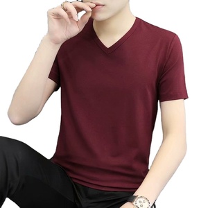 T-shirt à manches courtes pour homme, personnalisé avec logo brodé ou imprimé, couleur unie, blanc pur, été, demi-manches - Product Image 1