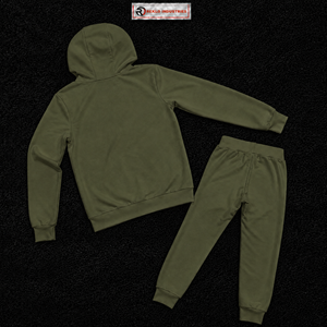 Conjunto Deportivo Premium para Hombre, Color Oliva, Cierre Completo, Estilo Casual, Corte Regular, Algodón de Peso Medio, Ropa de Otoño, Estilo Urbano Informal - Product Image 6