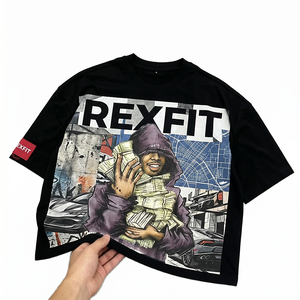 Camiseta Extra Grande Personalizada - Camiseta de Algodón de Alta Calidad para Hombre |   Camiseta con Estampado Personalizado de Estilo Urbano Único - Product Image 6