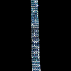 Bracelet tennis en argent 925 avec diamants de laboratoire taille baguette, pierres bleues et blanches, bijoux de luxe pour homme - Product Image 6