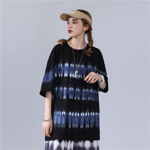 Camisetas Cortas Holgadas Personalizadas con Logotipo para Mujer, Camisetas de Algodón Grueso con Lavado Ácido Vintage para Mujer - Product Image 1