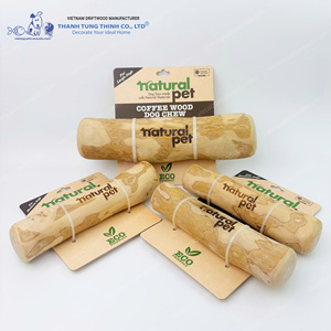 ของเล่นไม้กาแฟธรรมชาติสำหรับสุนัขพันธุ์ใหญ่ เป็นมิตรกับสิ่งแวดล้อม ทนทาน ใช้ได้ภายในบ้าน สีพื้นเรียบง่าย ผลิตในเวียดนาม - Product Image 3