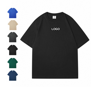 Camisetas de Algodón Grueso con Cuello Acanalado y Estampado Personalizado, Camisetas Blancas de Alta Calidad, Camiseta Extra Grande para Hombre - Product Image 3
