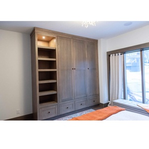 Sistema de Almacenamiento Abierto de Aglomerado Personalizado CANA, Directo de Fábrica, Moderno y Contemporáneo, Armario Vestidor para Villa, Muebles para el Hogar - Product Image 4