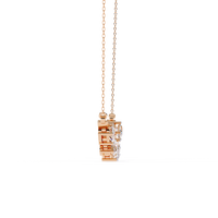 Pendentif breloque multi-formes en diamant de laboratoire, plaqué or 14 carats, luxe certifié IGI, ovale, cœur, marquise