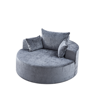 Poltrona Letto Moderna 55 L in Ciniglia e Spugna, Divano Singolo per Soggiorno e Camera da Letto, Nessun Montaggio Richiesto per Progetti Lounge - Product Image 6